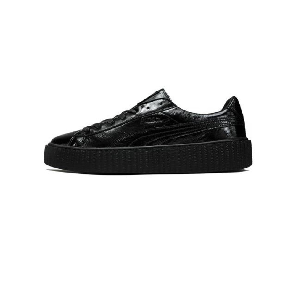 FENTYxPUMA RIHANNA CRACKED BLK LEATHER CREEPER 7.5